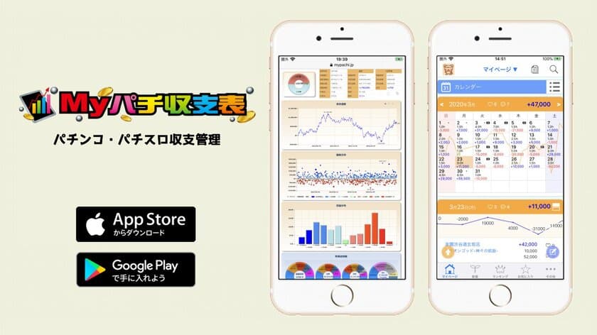 パチンコ・パチスロの収支管理アプリ「Myパチ収支表」が
2021年5月7日でサービス開始10周年！11年目に突入