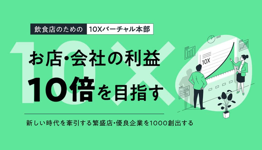 飲食店の本部機能をアウトソーシングする新サービス
『10Xバーチャル本部』を2021年1月4日に提供開始