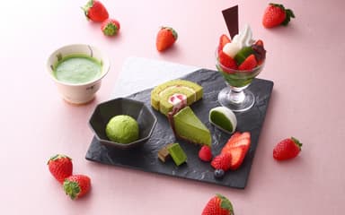 いちご抹茶スイーツプレート