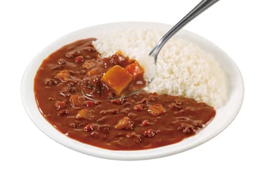 メガ盛りカレー 大豆ミート シズル画像