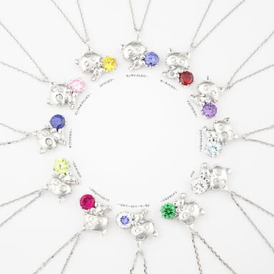 Tama and Friends 12color necklace/カラーストーン