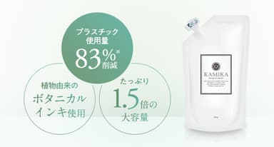 プラスチック使用量83％減