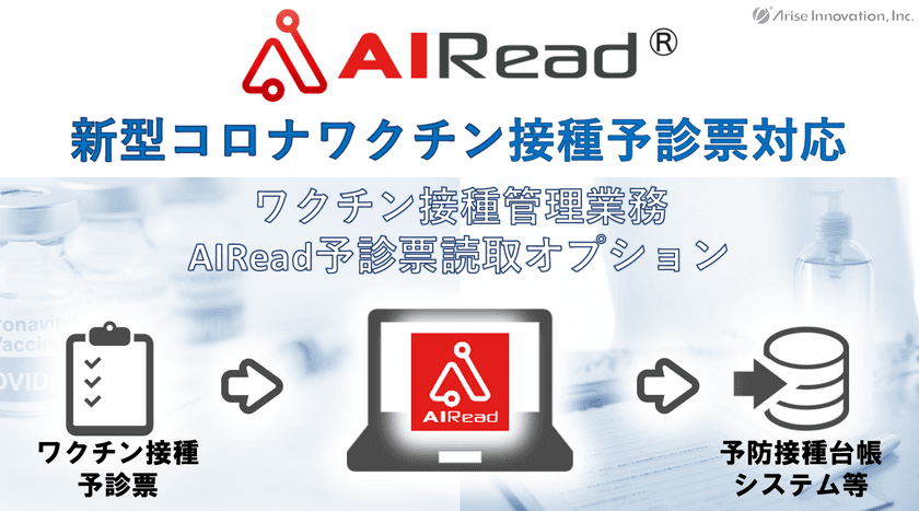 アライズイノベーション、AI OCR「AIRead」の
新型コロナワクチン接種管理業務支援ソフトウェアを提供開始