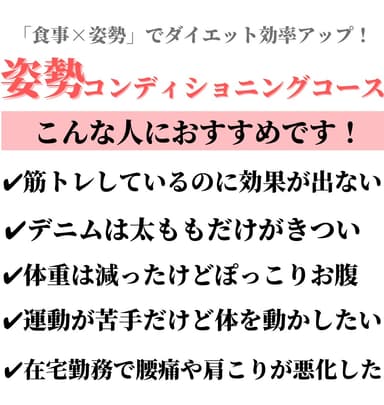 図(2) 姿勢コンディショニングコース概要