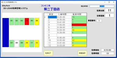 駐車管理システム画面