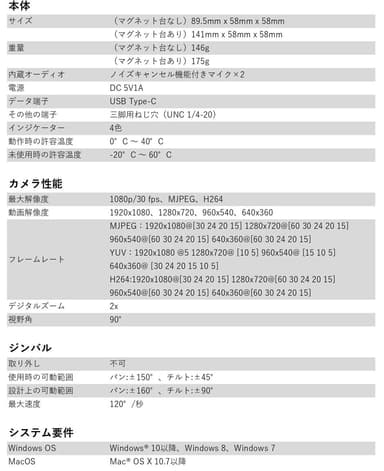 【製品仕様】