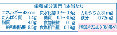 【栄養成分表示】１才からのチーズ 鉄分入り