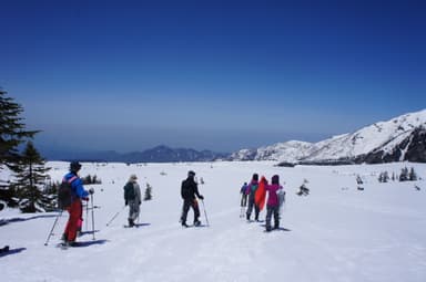 立山・弥陀ヶ原でのスノーシュー