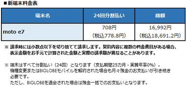 新端末料金表