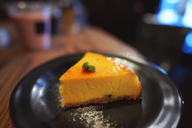 カフェメニューの酒粕チーズケーキ