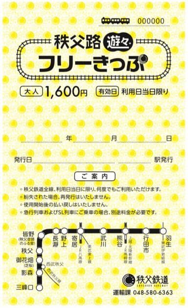 秩父路遊々フリーきっぷ　イメージ