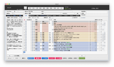 電子カルテ処置画面