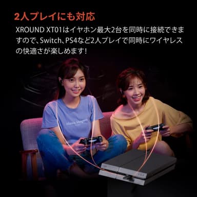 2人同時プレイに対応(Bluetoothトランスミッター)