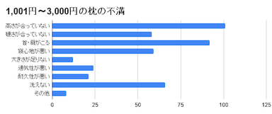 1&#44;001円～3&#44;000円の枕の不満