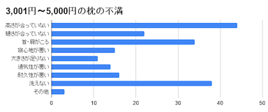 3&#44;001円～5&#44;000円の枕の不満