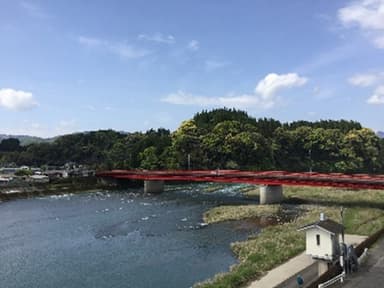 【人吉市】市街地を流れる球磨川