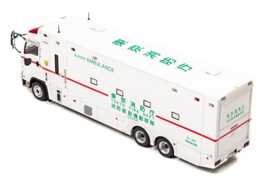 1/43 いすゞ ギガ 2018 東京消防庁消防救助機動部隊特殊救急車 スーパーアンビュランス：左後