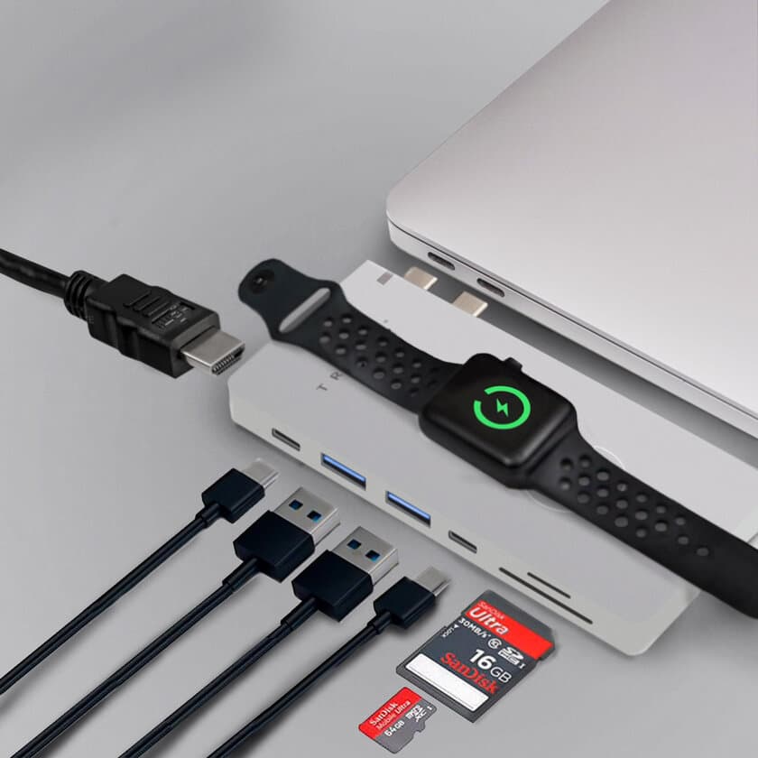 MacBookの機能を最大限に！
ワイヤレス充電もできる8in1高速USB-Cハブ「Trooss」が
Makuake発売24時間以内に102万円達成！