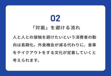 「対面」を避ける流れ