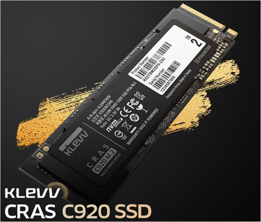 ESSENCORE KLEVV、次世代PCIe(R)テクノロジーの
DRAM内蔵型SSD CRASシリーズ「C920、C720」Amazonで発売