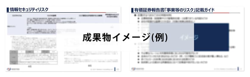 企業の「リスクマネジメントに関する情報開示」に対応した
有価証券報告書「事業等のリスク」作成支援サービスを開始