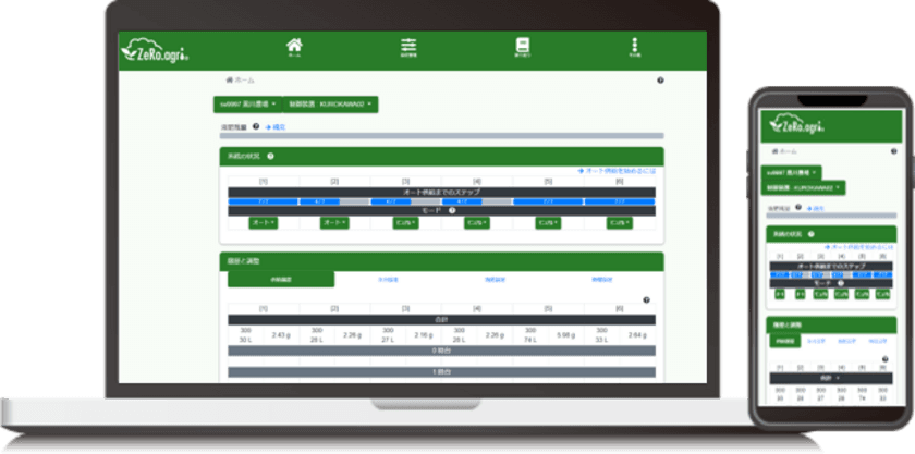 農業用AI潅水施肥ロボット「ゼロアグリ」が
管理画面デザインをリニューアル