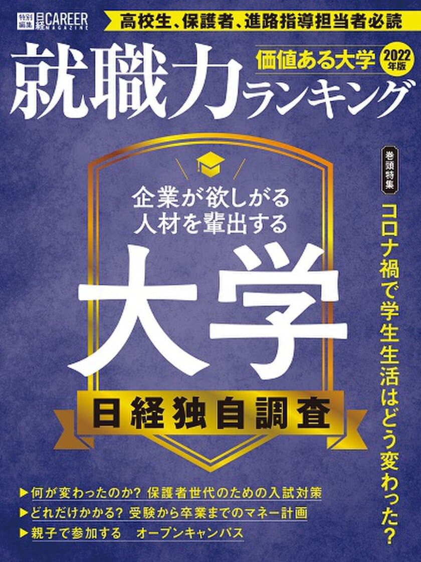 東京工芸大学が
日経キャリアマガジン『価値ある大学2022年版』において
5項目で上位を記録