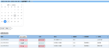 滞納情報を一覧表示