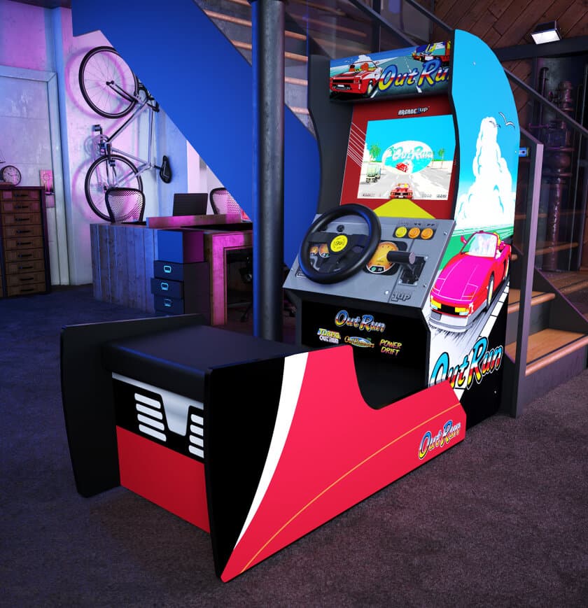 家庭用ゲーム筐体「ARCADE1UP OutRun」が2021年8月より発売　
～自宅がまるでゲームセンター！～