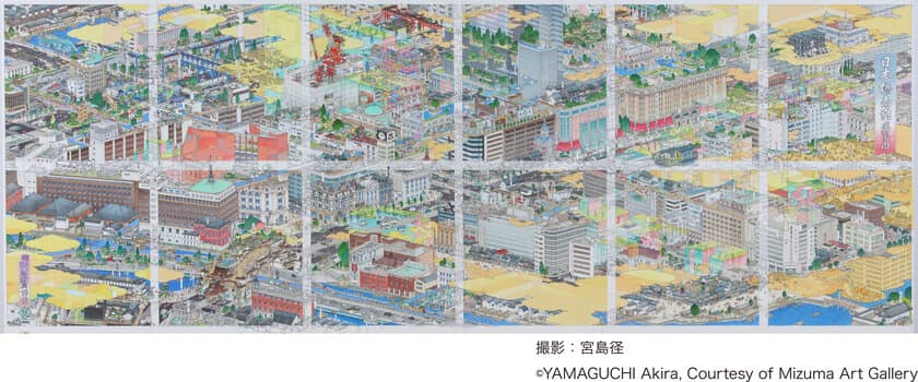 日本橋の歴史と変遷を表現した大型ステンドグラスを設置　
日本を代表する画家・山口晃氏が原画・制作監修　
『日本橋南詰盛況乃圖(にほんばしみなみづめせいきょうのず)』
2021年7月1日(木)公開