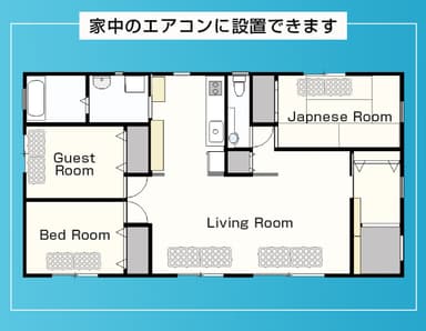 各部屋に設置可能