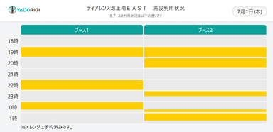 タブレット予約状況表示