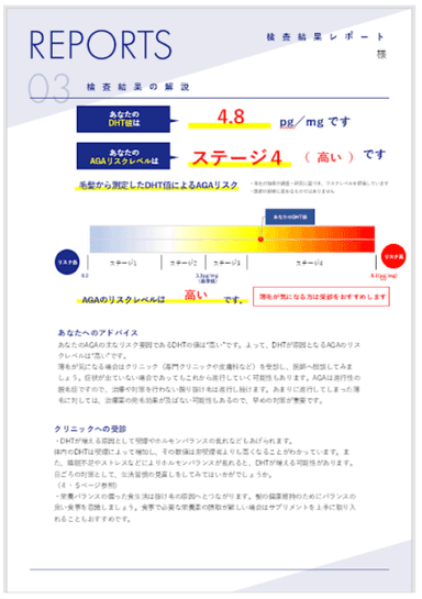 ※レポートイメージ（メールでお届けします）