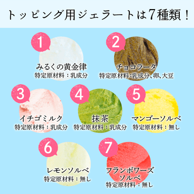 上のトッピングは7種類