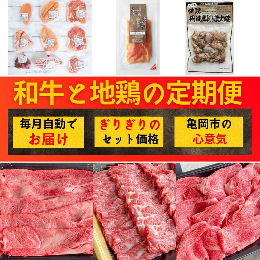 地鶏と和牛を交互に楽しめる定期便を
ふるさと納税各種ポータルサイトにて8月に新発売！