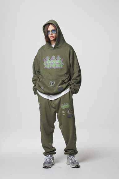 ANGEL BABIES HOODIE / KHAKI