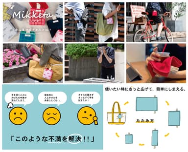 身に着けるフェイスタオル「Mikketa(ミッケタ)」