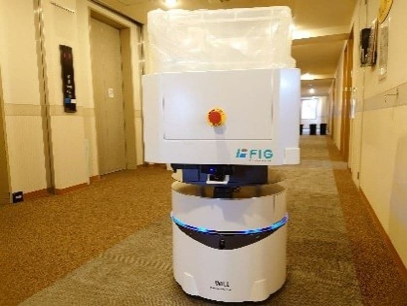 国内初！無人配送ロボットを活用し宿泊療養施設での
運搬業務のフルオートメーション化を実装　
～新型コロナ禍での課題解決に県内企業グループの技術を結集～