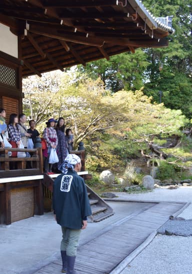 プレミアム拝観のご案内風景