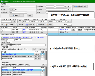 管理画面で進捗管理