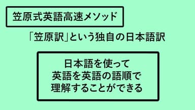 笠原訳で、日本語を使って英語の語順で理解できる