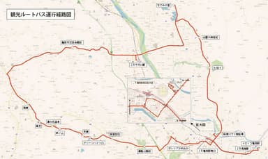 観光ルートバス運行経路図