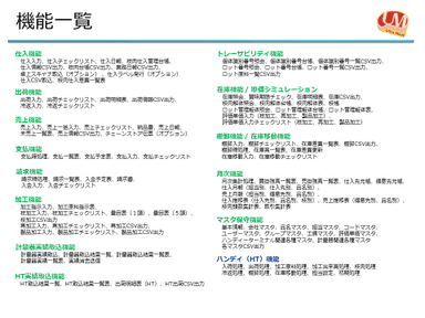 機能一覧