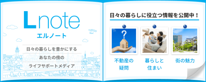 暮らしのヒントがここにある！東急リバブルのホームページ上で
日々の暮らしを豊かにするライフサポートメディア「Lnote」公開