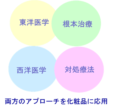 東洋医学と西洋医学を化粧品に応用