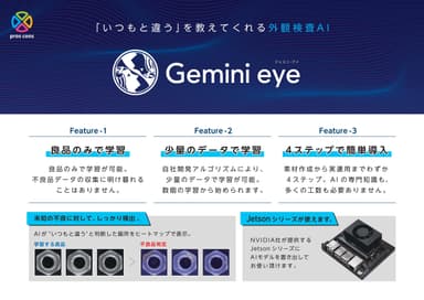 “いつもと違う”を教えてくれる外観検査AI「Gemini eye」