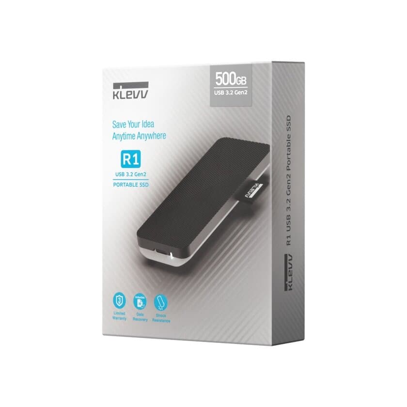 ESSENCORE KLEVV 新製品 ポータブル SSD、
KLEVV R1 USB 3.2 Gen2 Type-C Portable SSD 発売