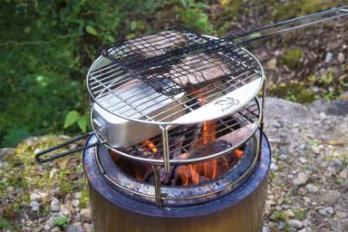 2段重ねで炊飯と焼肉