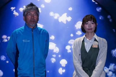 左：鶴岡市立加茂水族館 奥泉館長、右：yamagata glam 白丸マネージャー