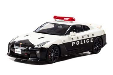 RAI'S 1/18 日産 GT-R (R35) 2018 栃木県警察高速道路交通警察隊車両：左前